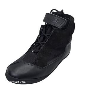 Sedici Podio Motorcycle Riding Boots Black Leather High Top Sneaker Women's 8